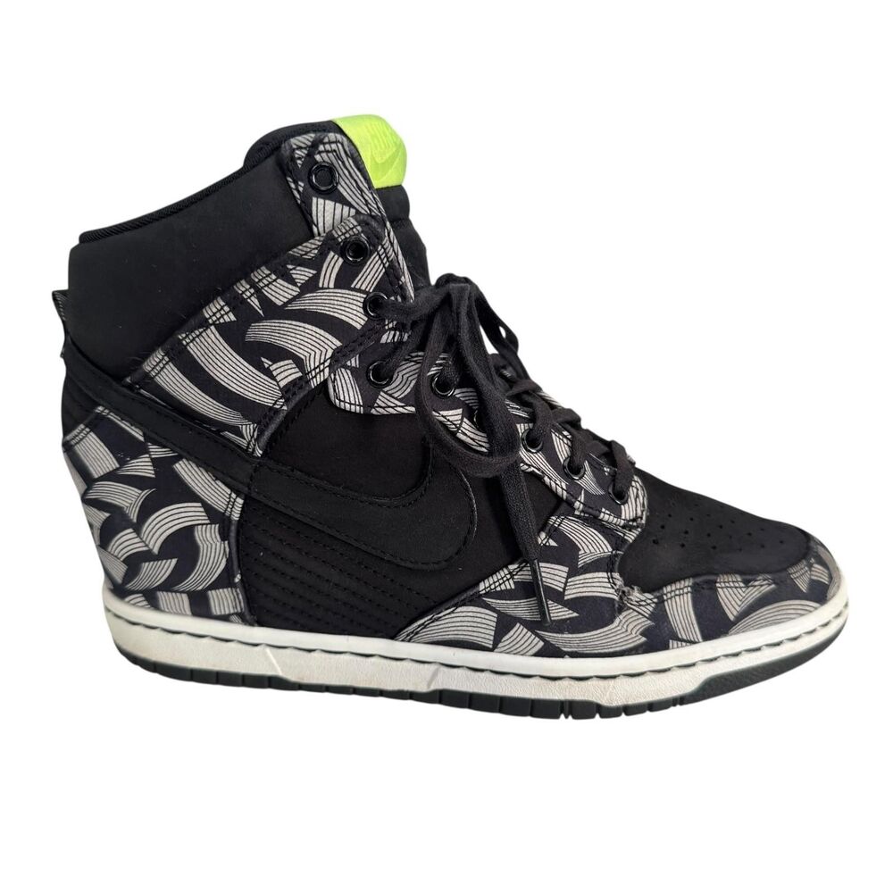 Nike Dunk Sky Hi Shoes Womens Size 9.5 OG Liberty‎ Black Sneakers 543217-011